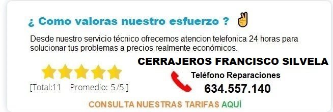 cerrajeros Francisco Silvela precios